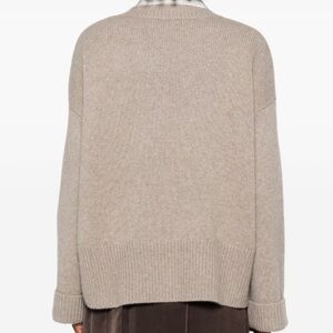 Monse- Taupe Longsleeve Pullover Crewneck Sweater